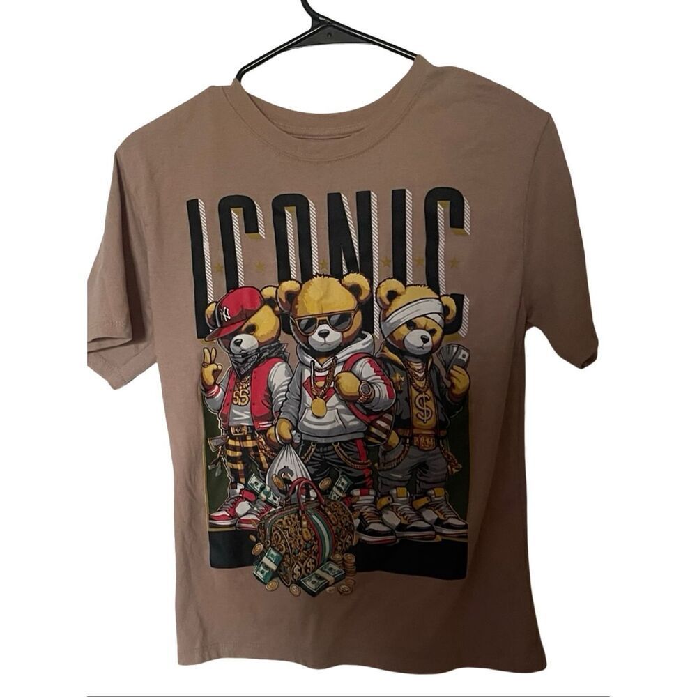 Legend Kids Light Brown Short Sleeve Teddy Bears Iconic Graphic T-Shirt Large14/